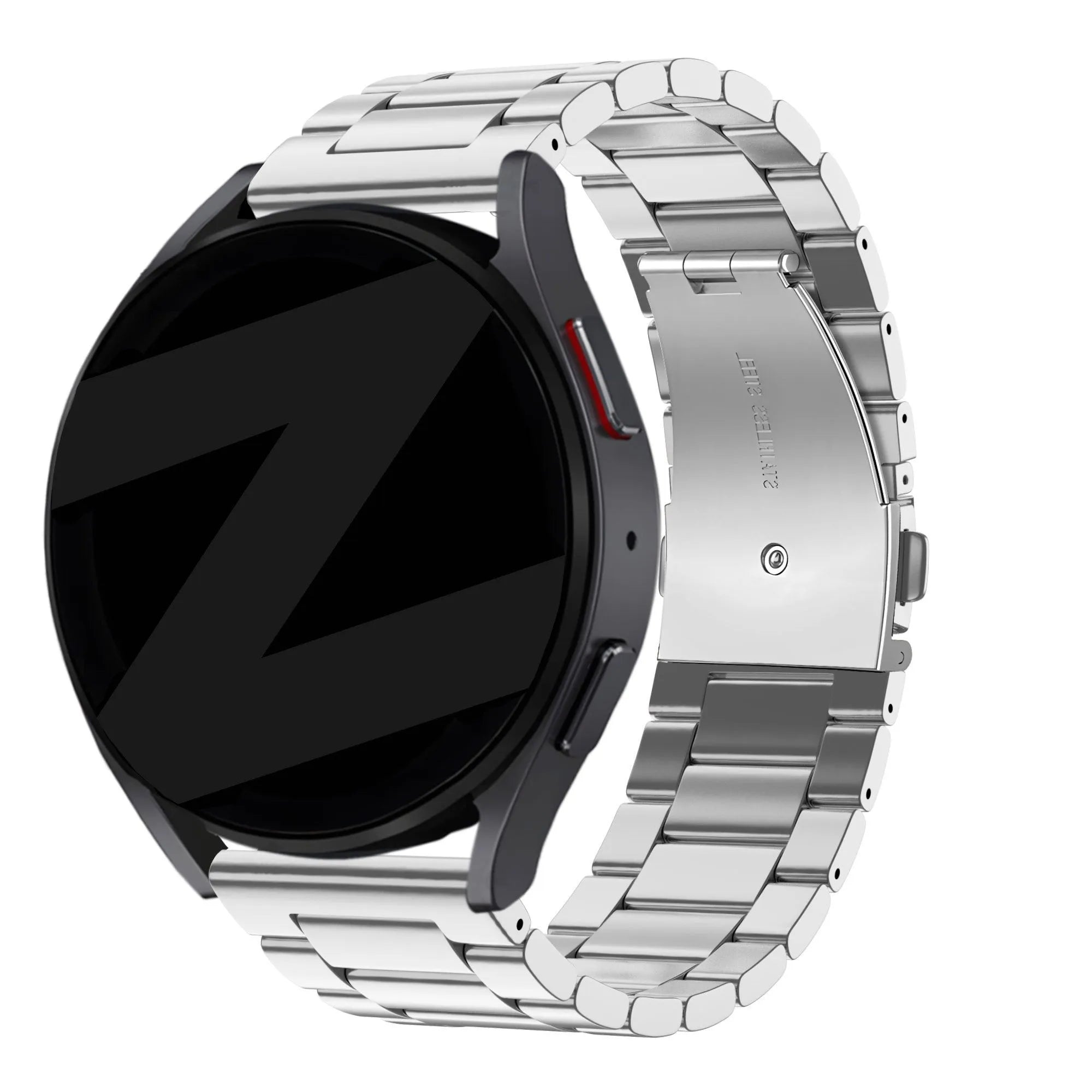 Bandz OnePlus Watch Lite stalen band 'Classic' (zilver)