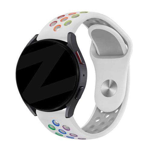 Silicone Sport Strap 'Deluxe', on a watch, 3/4 front view