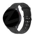 Bandz Samsung Galaxy Watch 7 44mm siliconen band met bloemenpatroon (zwart)