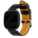 Bandz Fitbit Versa 3 lederen band (zwart)