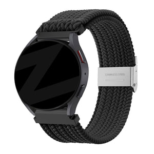 Bandz Garmin Vivoactive 4 Woven Nylon Strap (Black)