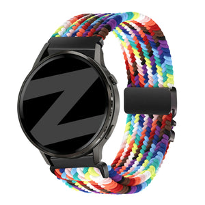 Bandz Garmin Vivoactive 4s Braided Strap 'Parachute' (Rainbow)