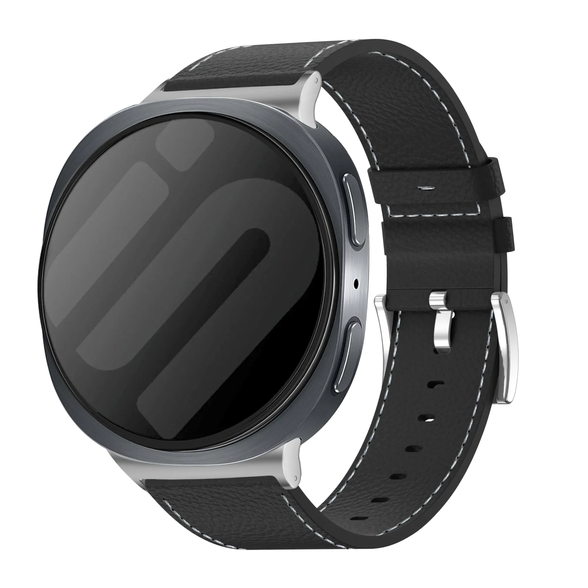 Samsung Galaxy Watch 8 - 44mm leren grain band (zwart)