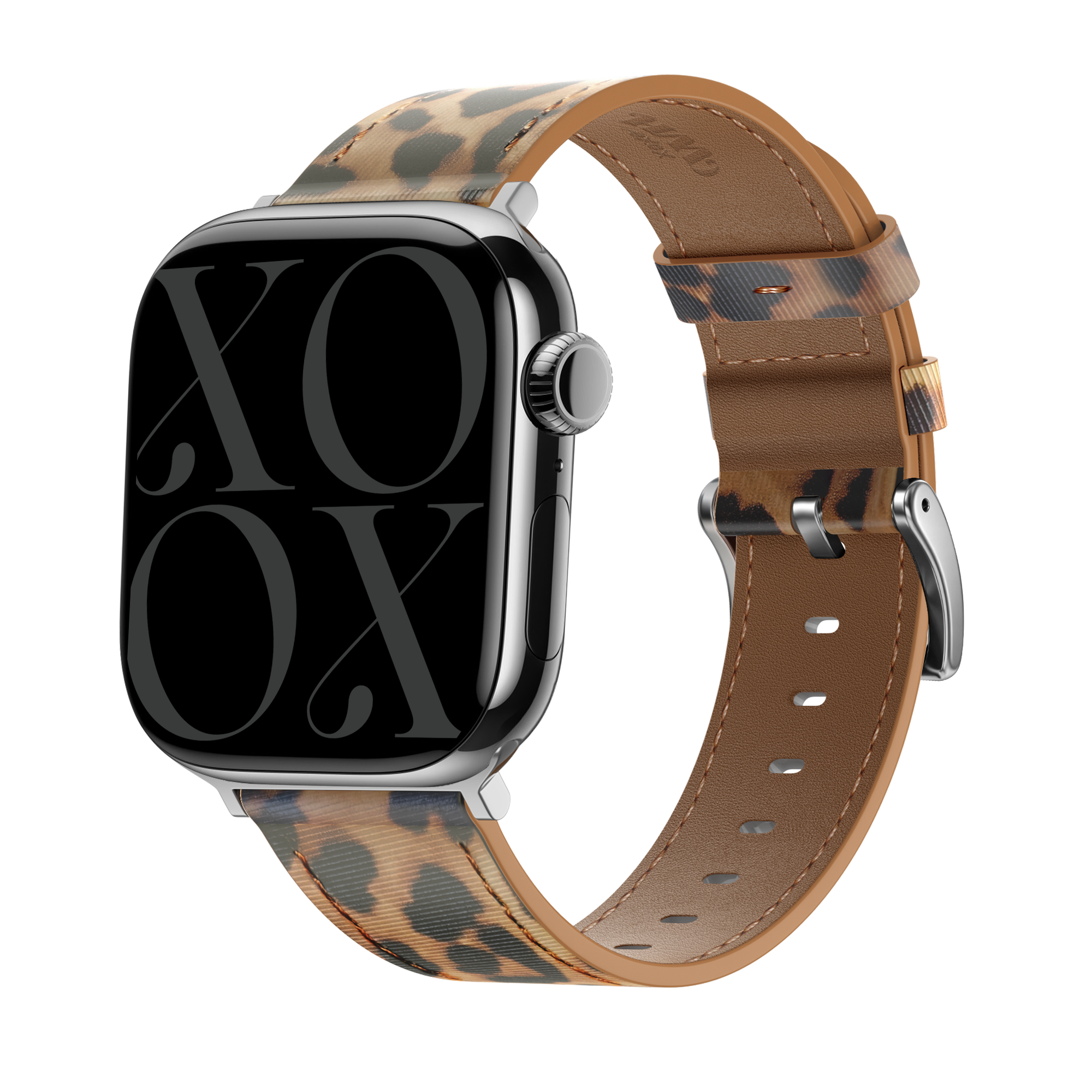 xoxo Wildhearts Apple Watch leren bandje (Leopard)