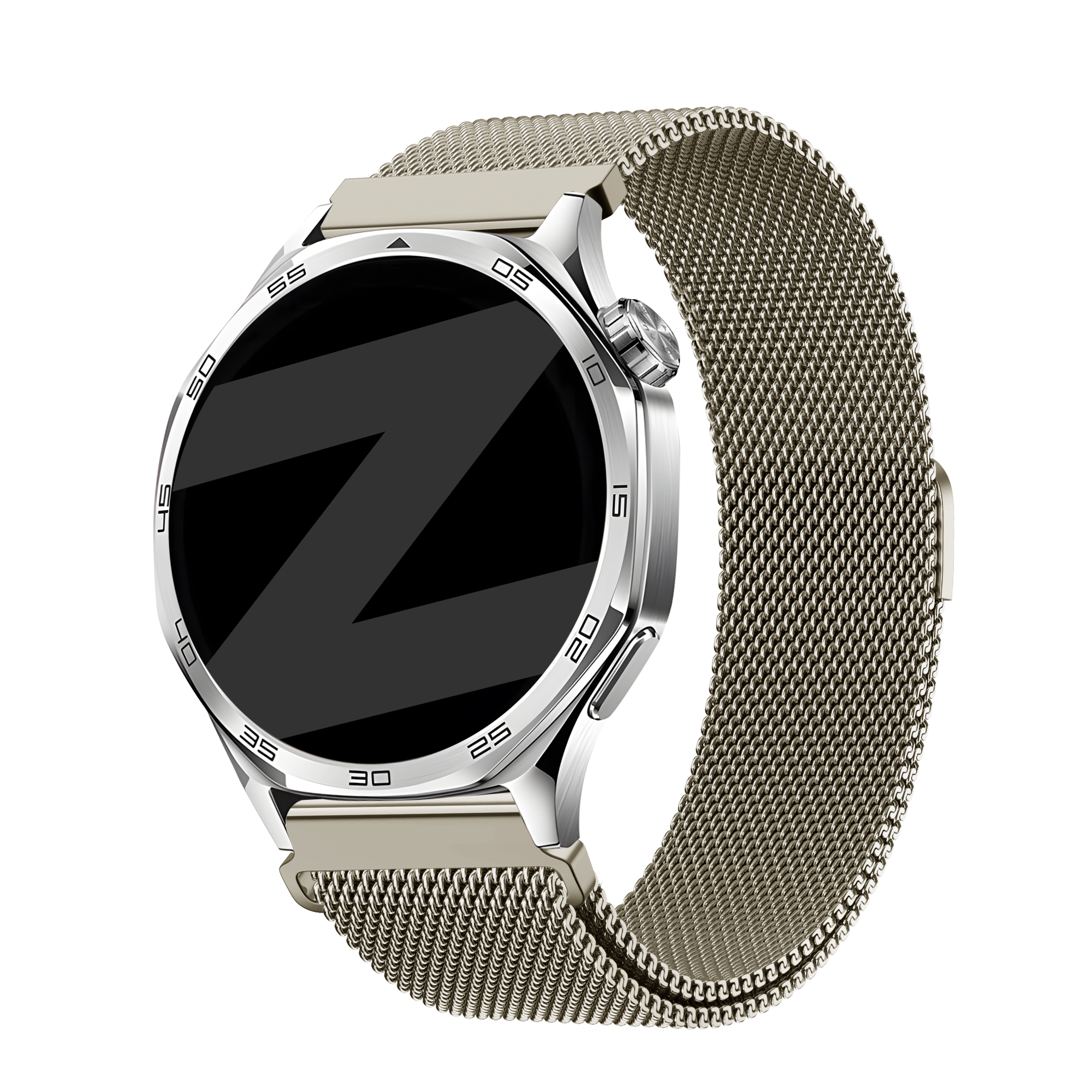Bandz Xiaomi Mi Watch 'One Push' Milanese Strap (Titanium)