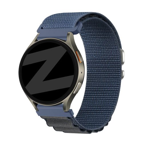 Bandz Samsung Galaxy Watch Active Alpine nylon band (grijsblauw)