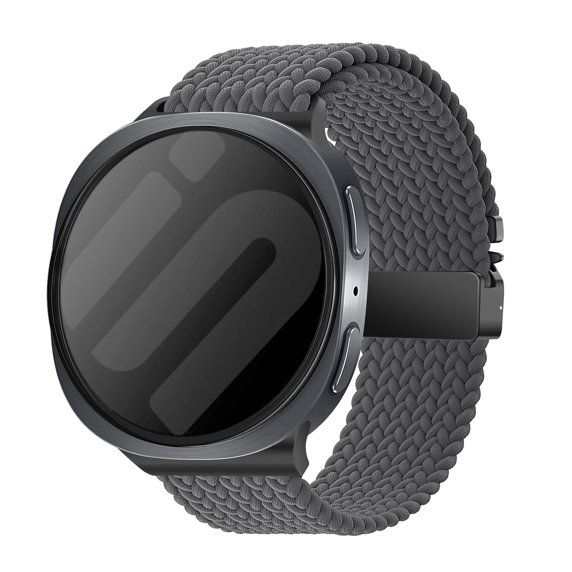  Samsung Galaxy Watch 8 - 40mm gevlochten band met P-buckle (donkergrijs)