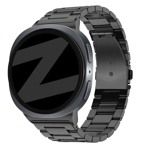 Bandz Samsung Galaxy Watch 8 - 44mm stalen band 'Classic' (zwart)