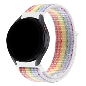 Nylon Loop Strap, multicolour, on a watch, 3/4 front view