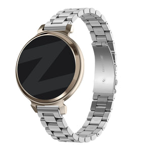 Steel Strap 'Classic', silver, on a watch, 3/4 front view