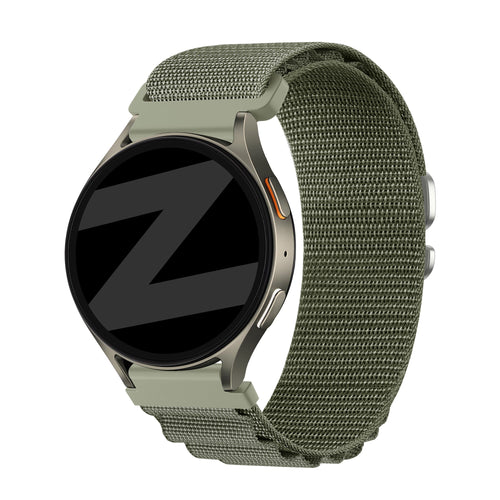 Bandz Samsung Galaxy Watch 4 Classic 46mm Alpine Nylon Strap (Olive)