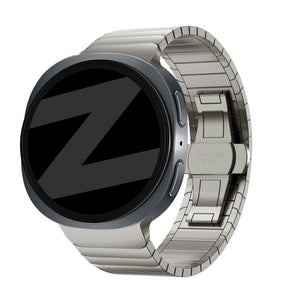 Bandz Samsung Galaxy Watch 8 - 44mm Steel Strap 'One Bead' (Titanium)