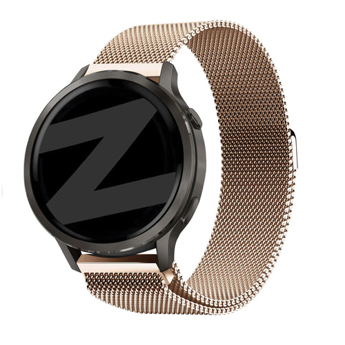 Bandz Garmin Venu 2s Milanese loop band (rosé goud)