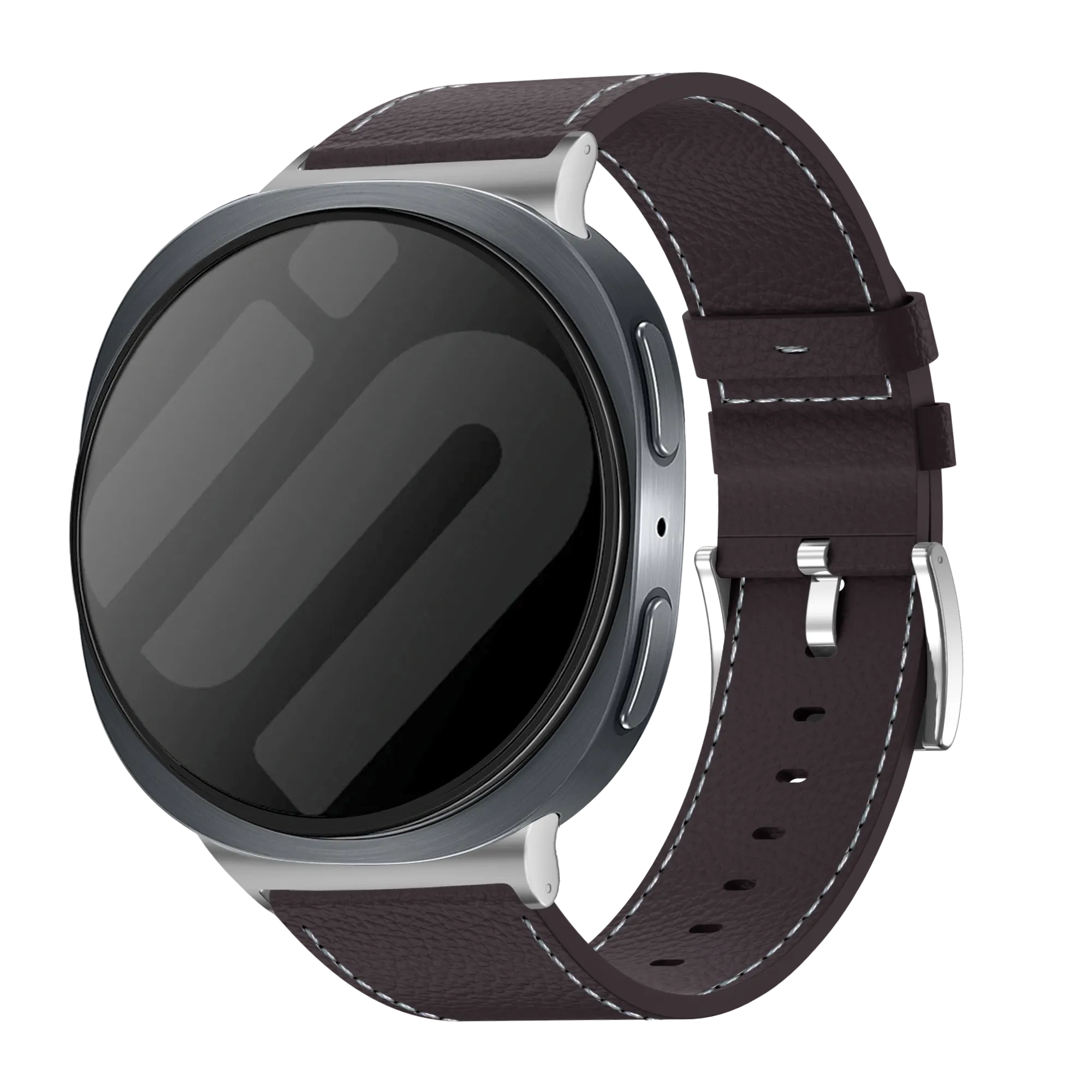 Samsung Galaxy Watch 8 - 40mm leren grain band (koffiebruin)