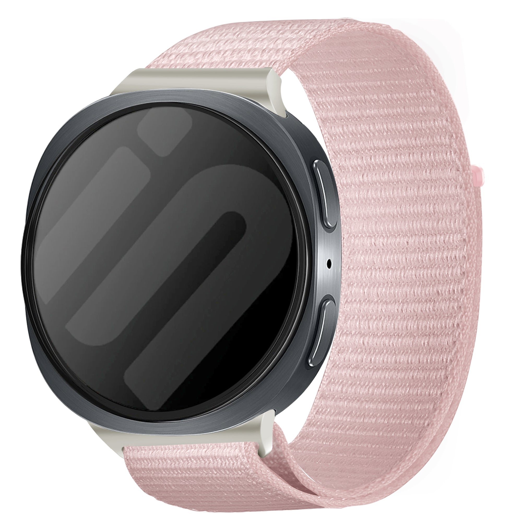  Samsung Galaxy Watch 8 Classic nylon bandje (lichtroze)