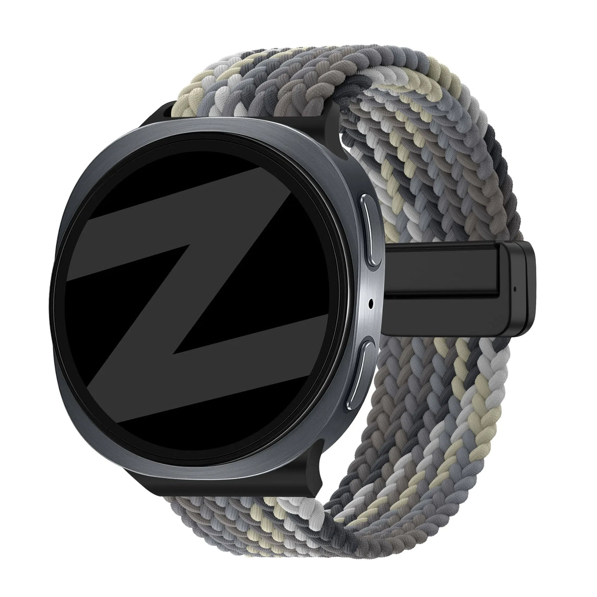 Bandz Samsung Galaxy Watch 9 - 44mm magnetisch geweven bandje (leisteen)