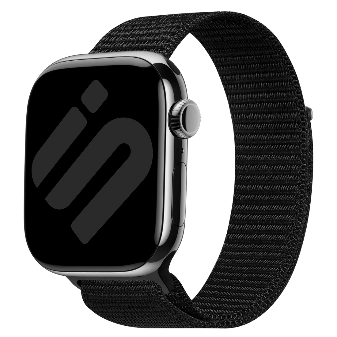 Geweven Nylon · Nylon Zwart watch strap