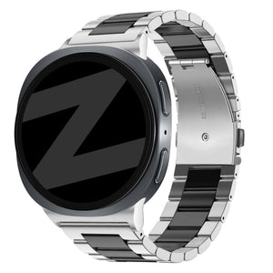 Bandz Samsung Galaxy Watch 8 Classic Steel Strap 'Classic' (Silver/Black)