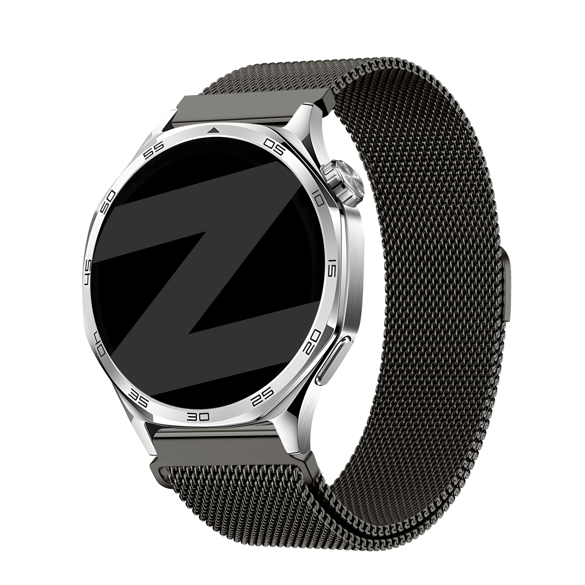 Bandz Xiaomi Mi Watch 'One Push' Milanese Strap (Titanium Grey)