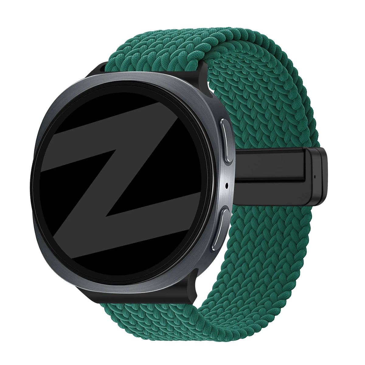 Bandz Samsung Galaxy Watch 9 - 40mm magnetisch geweven bandje (groen)
