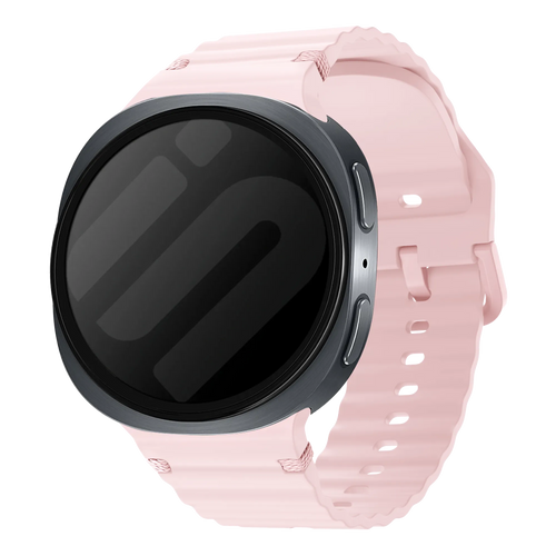 Samsung Galaxy Watch 8 - 44mm wave siliconen bandje (roze)