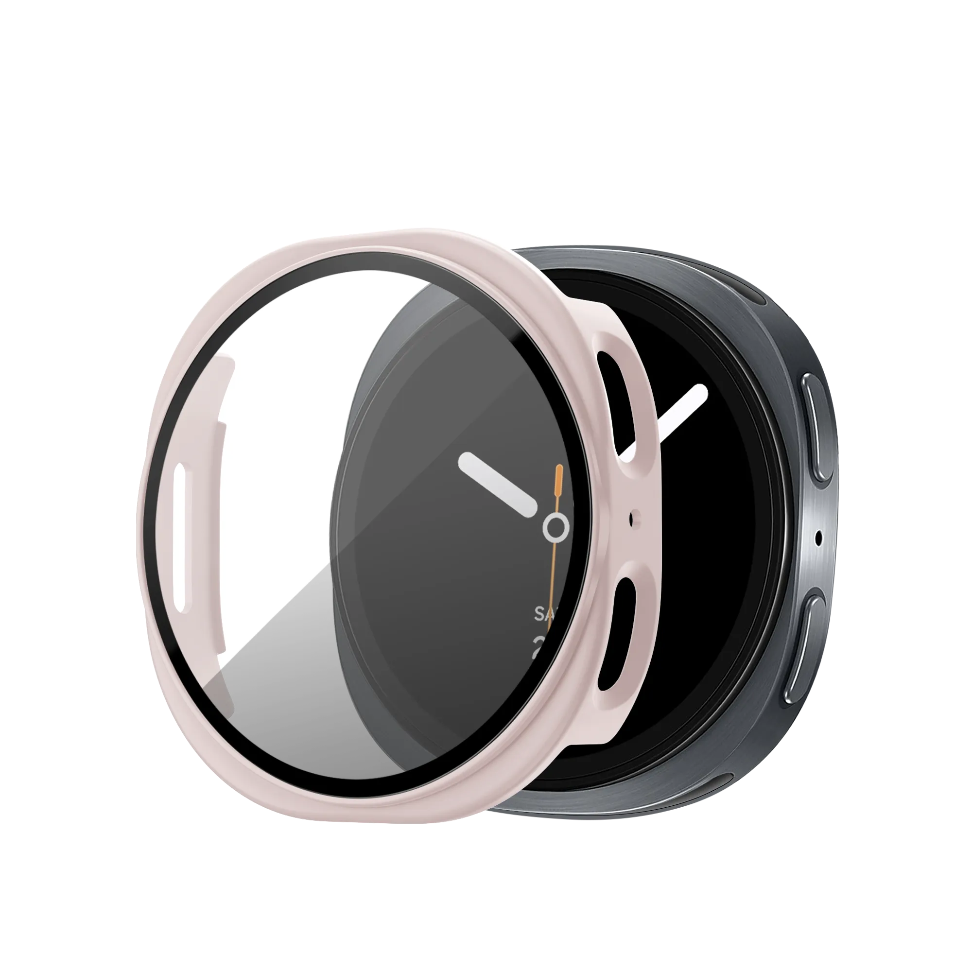 Bandz Samsung Galaxy Watch 8 - 40mm / 9 - 40mm PC Cover with Glass (Pink)
