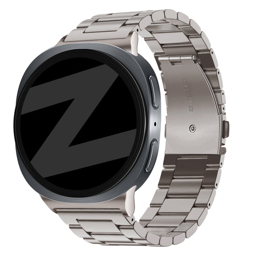 Bandz Samsung Galaxy Watch 8 - 44mm stalen band 'Classic' (titanium)