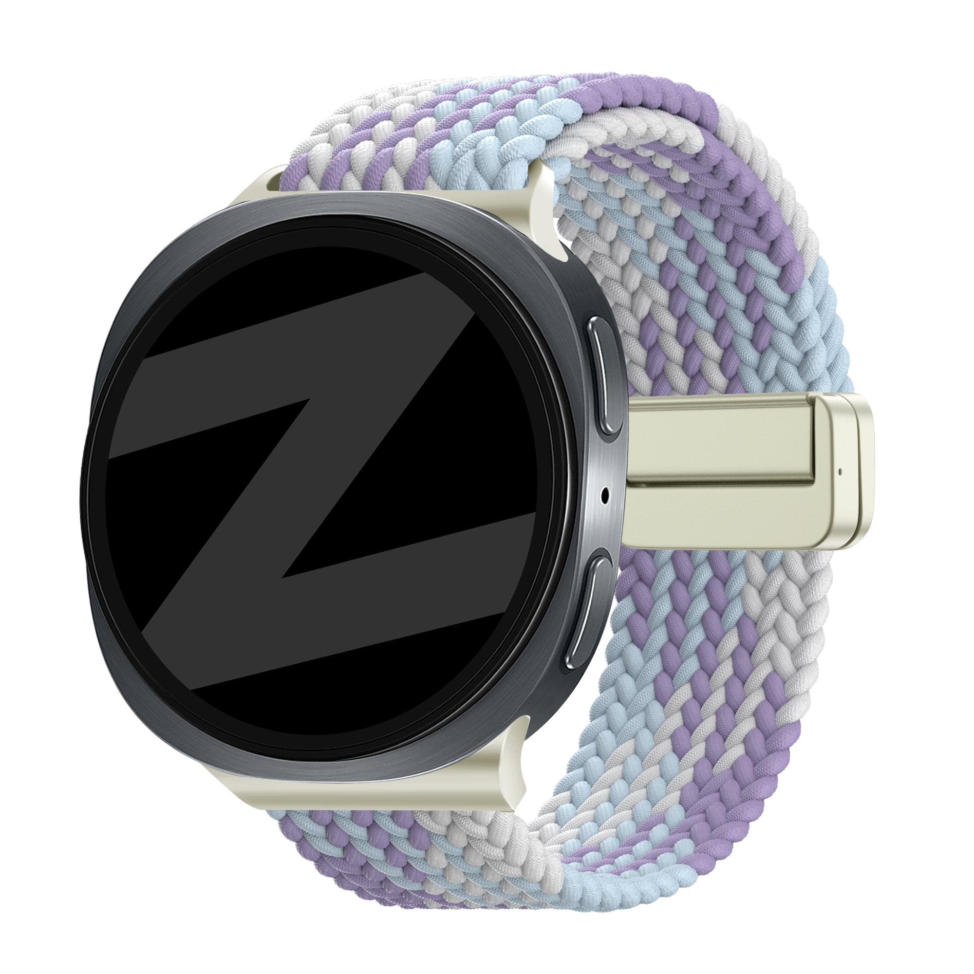 Bandz Samsung Galaxy Watch 8 - 44mm magnetisch geweven bandje (paars mix)