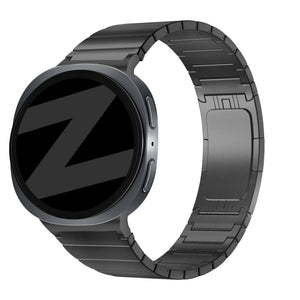 Bandz Samsung Galaxy Watch 8 Classic titanium band 'One Bead' (zwart)