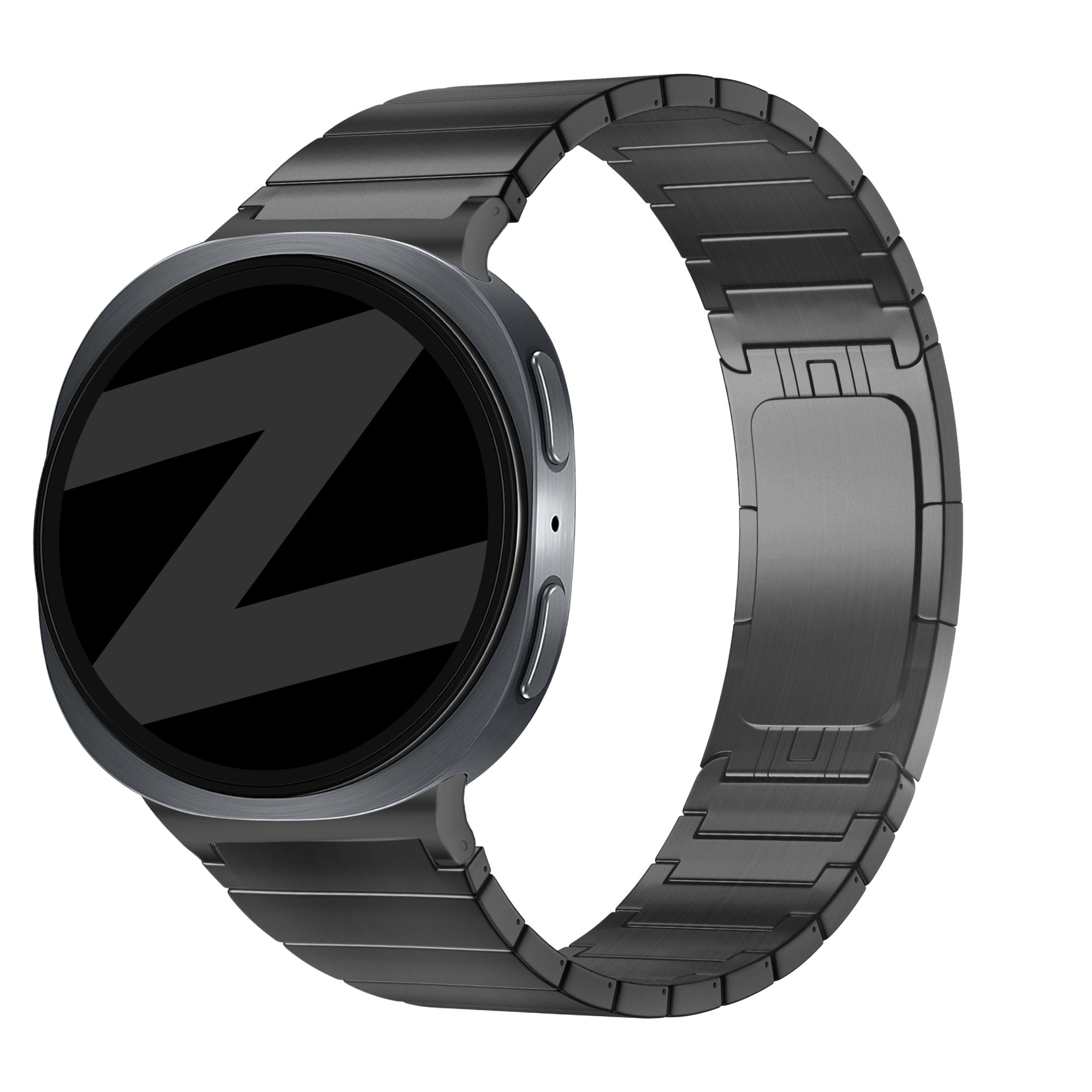 Bandz Samsung Galaxy Watch 8 Classic titanium band 'One Bead' (zwart)