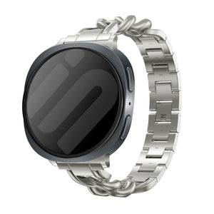 Samsung Galaxy Watch 8 Classic steel chain band (sterrenlicht)