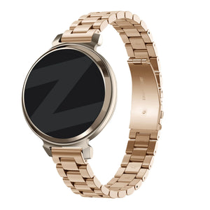 Steel Strap 'Classic', rose gold, on a watch, 3/4 front view
