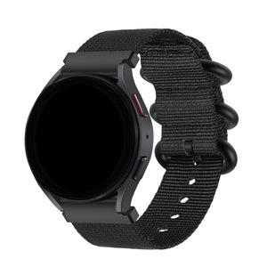 BALR Amazfit Bip U (Pro) nylon band met gesp (zwart)