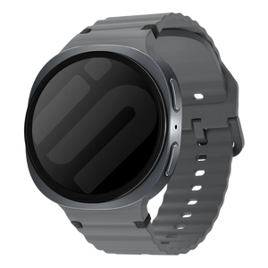 Samsung Galaxy Watch 8 Classic wave siliconen bandje (donkergrijs)