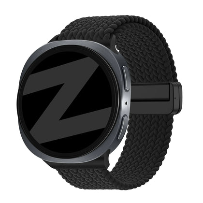 Bandz Samsung Galaxy Watch 9 - 44mm Magnetic Braided Strap (Black)