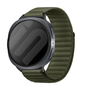 Samsung Galaxy Watch 9 - 40mm Wave Nylon Strap (Dark Green)