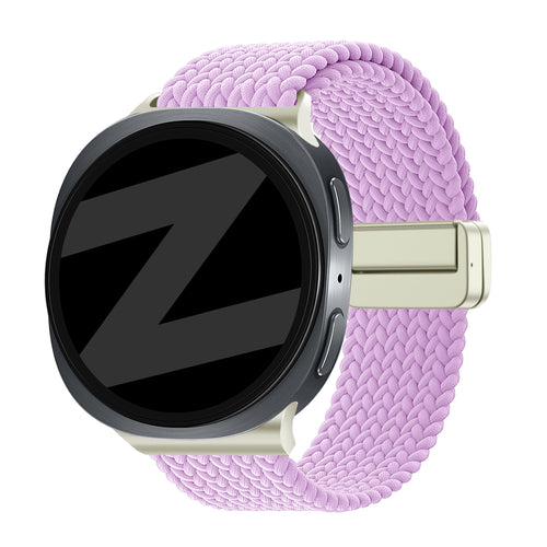Bandz Samsung Galaxy Watch 8 - 44mm magnetisch geweven bandje (lila)