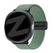 Bandz Samsung Galaxy Watch 9 - 44mm magnetisch geweven bandje (dennengroen)