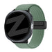 Bandz Samsung Galaxy Watch 9 - 44mm magnetisch geweven bandje (dennengroen)