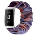 Fitbit Charge 4 scrunchie bandje (blauw/roze)