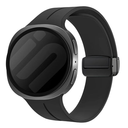 Samsung Galaxy Watch 9 - 44mm D-Buckle Silicone Strap (Black)