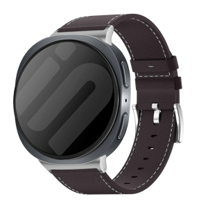 Samsung Galaxy Watch 8 Classic leren grain band (koffiebruin)