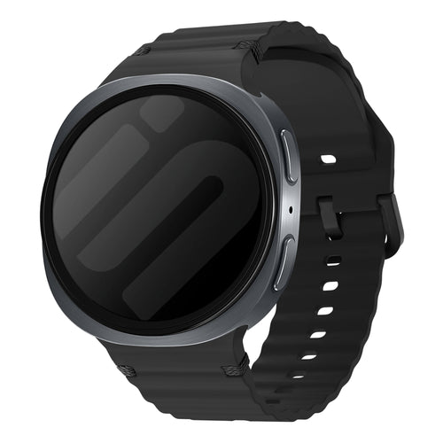 Samsung Galaxy Watch 8 - 40mm Wave Silicone Strap (Black)