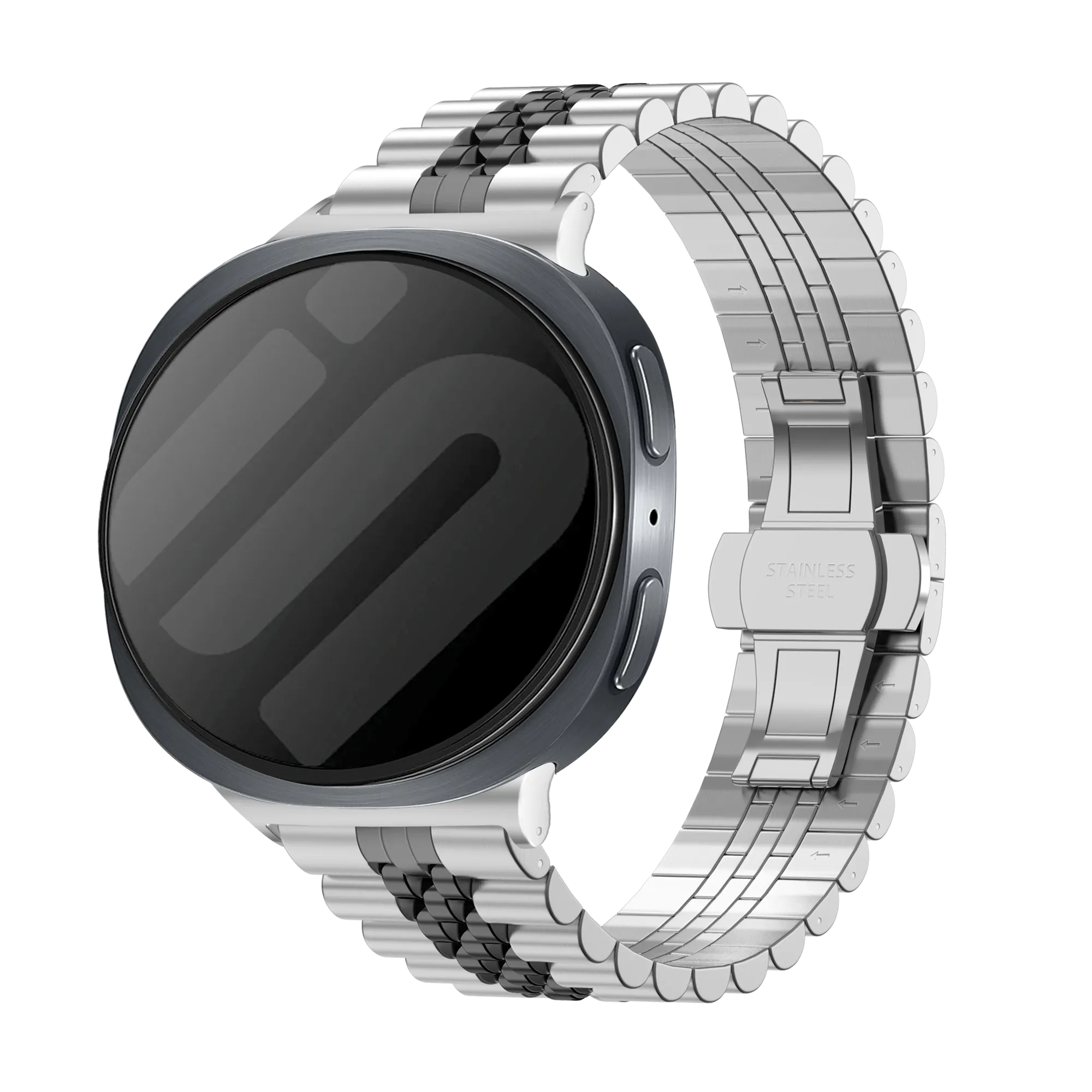 Samsung Galaxy Watch 8 Classic Jubilee stalen band (zilver/zwart)