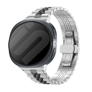 Samsung Galaxy Watch 8 - 44mm Jubilee stalen band (zilver/zwart)