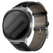 Samsung Galaxy Watch 9 - 44mm Leather Strap Crocodile Grain (Black)
