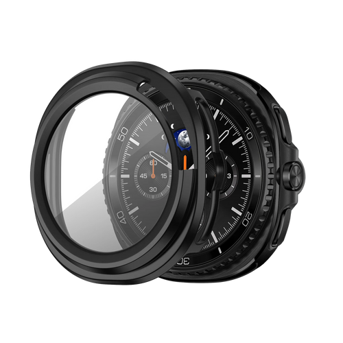 Bandz Samsung Galaxy Watch 8 Classic PC hoesje met glas (zwart)