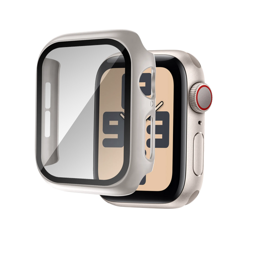 Bandz Apple Watch 10 & 11 - 46mm PC hoesje met glas (titanium)