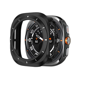 Bandz Samsung Galaxy Watch Ultra Bezel PC Case (Black with White)