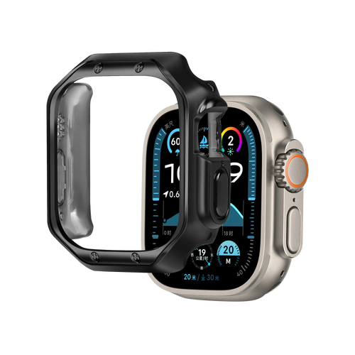 Bandz Apple Watch Ultra - 49mm Galvanized TPU Case  (Black)